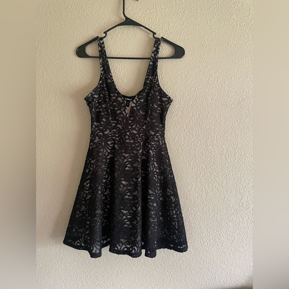 Black floral dress